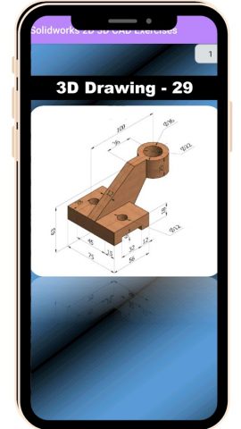 SolidWorks 2D 3D CAD Exercises для Android — скриншот 4