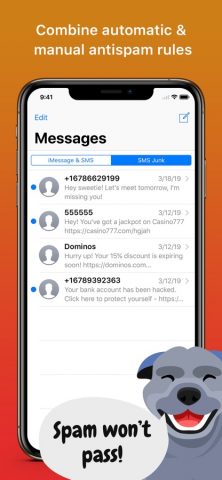 SpamHound SMS Spam Filter для iOS — скриншот 1