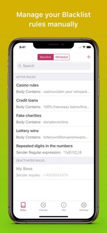 SpamHound SMS Spam Filter для iOS — скриншот 2