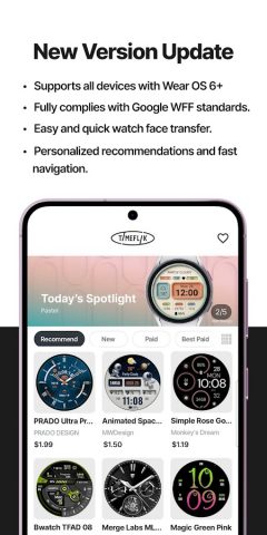 TIMEFLIK Watch Faces для Android — скриншот 2