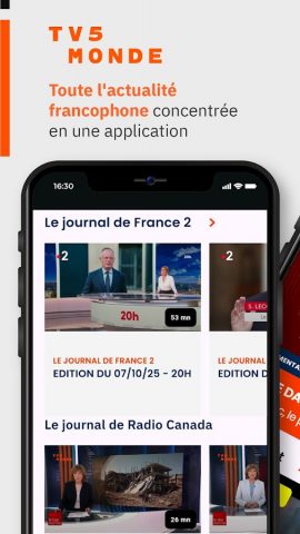 TV5MONDE для Android — скриншот 1