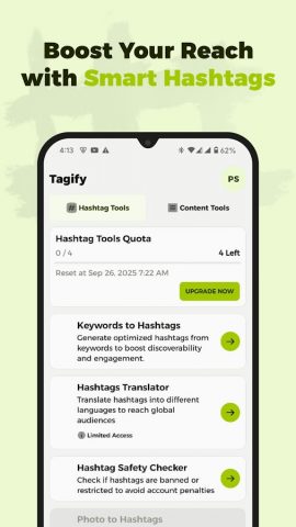 Tagify: хэштаг для Instagram для Android — скриншот 1