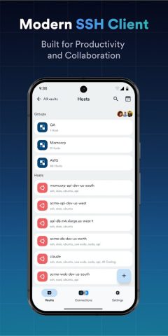 Termius — Modern SSH Client для Android — скриншот 1