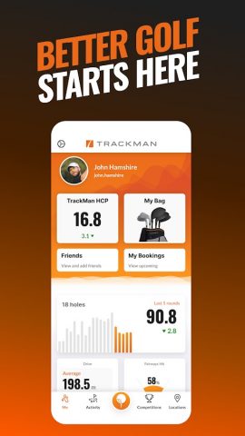 Trackman Golf для Android — скриншот 1