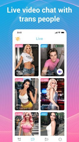 TSCall: Trans Live Video Chat для Android — скриншот 1