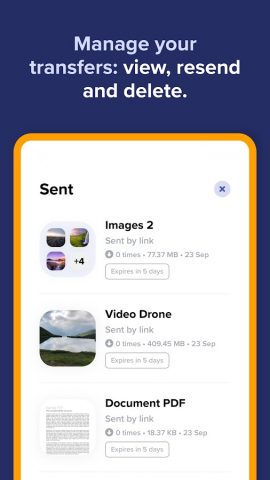 TransferNow для Android — скриншот 4