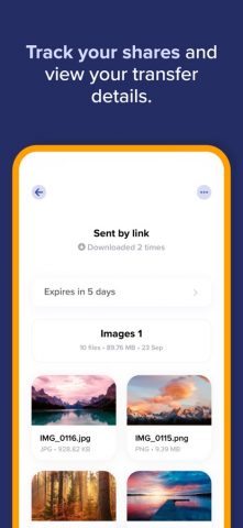 TransferNow – Send Large Files для iOS — скриншот 3