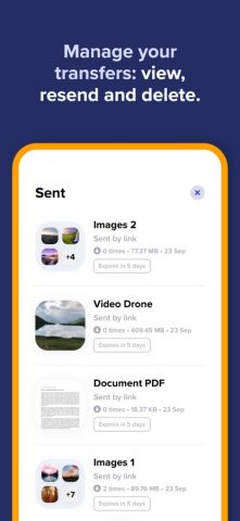 TransferNow – Send Large Files для iOS — скриншот 4