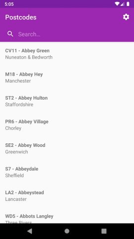 UK Postcodes для Android — скриншот 1