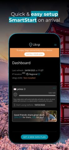 Ubigi: Travel eSIM mobile data для iOS — скриншот 3