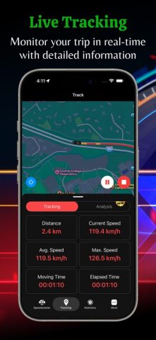 Умный GPS-спидометр для iOS — скриншот 3