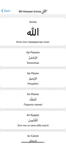 Вакти намоз Тоҷикистон для iOS — скриншот 4