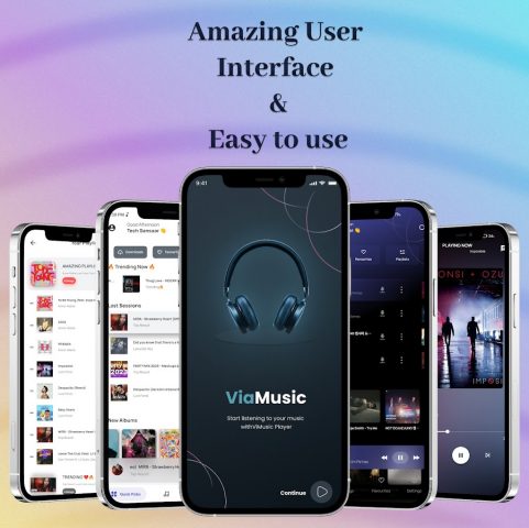 ViaMusic: MP3 Music Player App для Android — скриншот 1