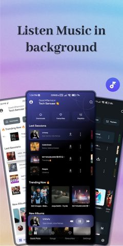 ViaMusic: MP3 Music Player App для Android — скриншот 2