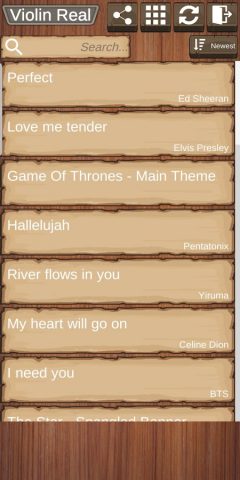 Violin Real для Android — скриншот 3