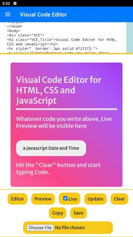 Visual Code Editor для Android — скриншот 2