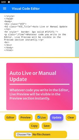 Visual Code Editor для Android — скриншот 4