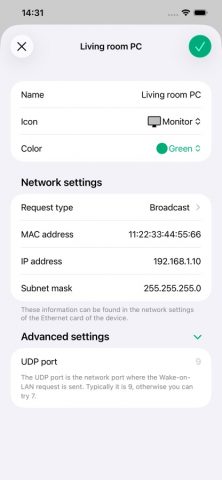 Wake Me Up — Wake-on-LAN для iOS — скриншот 3