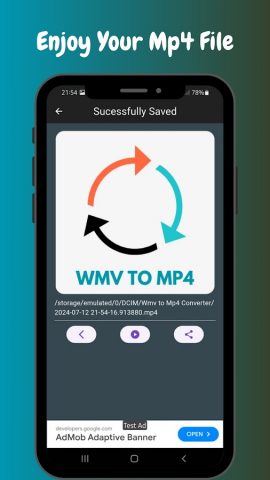 Wmv to Mp4 Converter для Android — скриншот 4