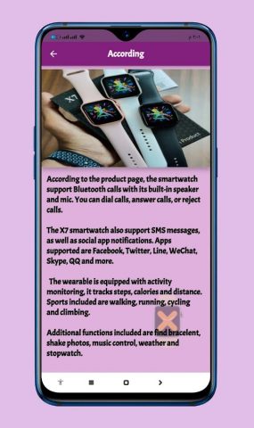 X7 Pro Plus SmartWatch guide для Android — скриншот 2