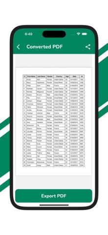 XLSX to PDF Converter для iOS — скриншот 2