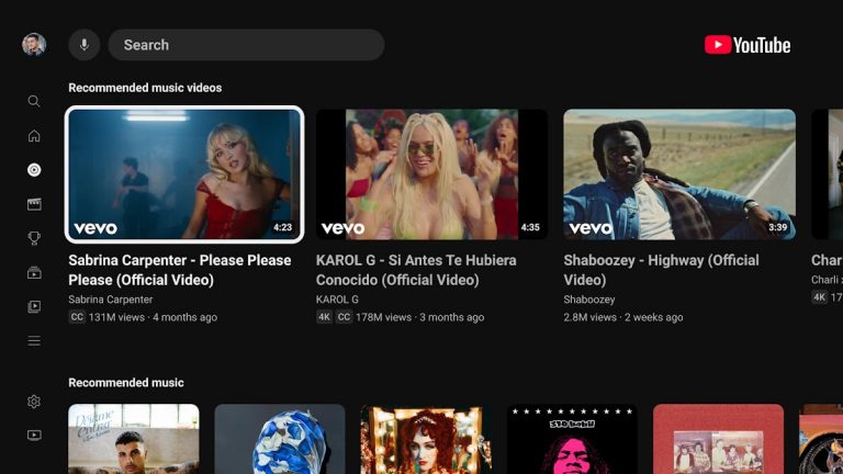 YouTube for Android TV для Android — скриншот 2