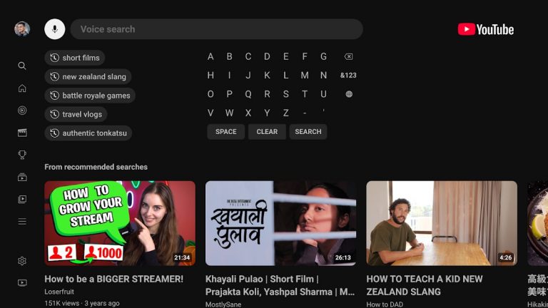 YouTube for Android TV для Android — скриншот 3