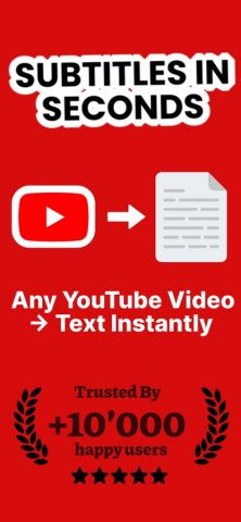 Youtube Transcripts — YouSumm для iOS — скриншот 1