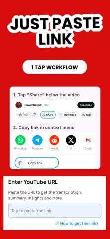 Youtube Transcripts — YouSumm для iOS — скриншот 3