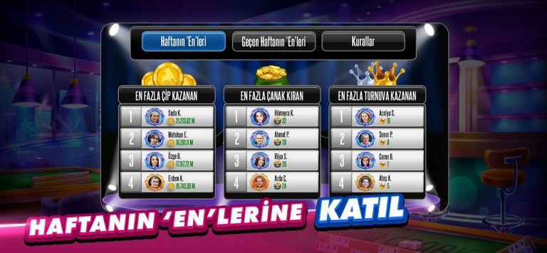 Çanak Okey Plus — Eşli & Canlı для Android — скриншот 3