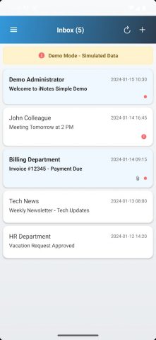 iNotesSimple* HCL EMAIL CLIENT для Android — скриншот 1