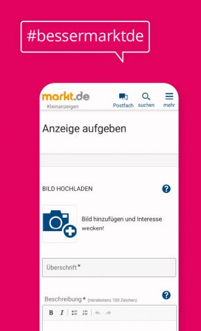 markt.de Kleinanzeigen для Android — скриншот 2