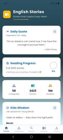 English Stories Offline для Android — скриншот 1