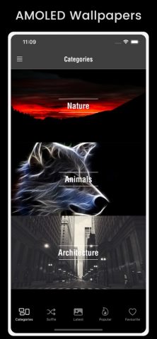 AMOLED Wallpapers-Black & Dark для iOS — скриншот 2