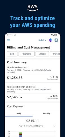 AWS Console для Android — скриншот 2