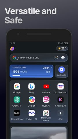 AI Browser — Private & Smart для Android — скриншот 1