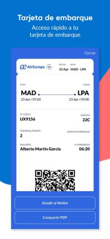 AirEuropa для iOS — скриншот 4