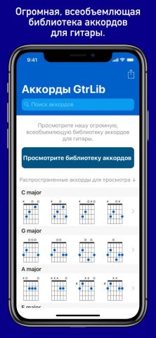 Аккорды GtrLib для iOS — скриншот 1
