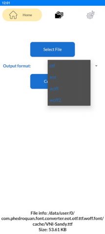 All Font Converter для Android — скриншот 3