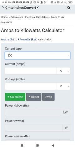 Amps to Kilowatts Calculator для Android — скриншот 5