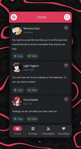 Anime Quotes для Android — скриншот 1