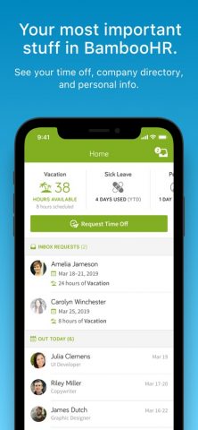 BambooHR для iOS — скриншот 1