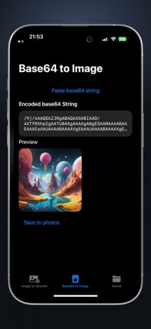 Base64 Image Converter для iOS — скриншот 2