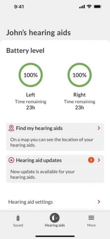 Bernafon App для iOS — скриншот 3