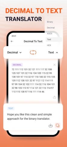 Binary Translator для Android — скриншот 3