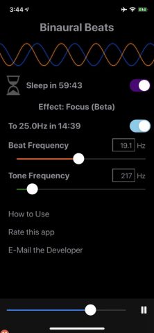 Binaural Beats для iOS — скриншот 1