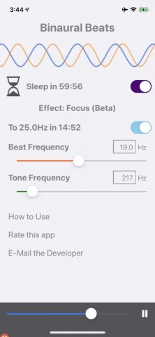 Binaural Beats для iOS — скриншот 2