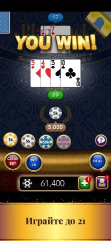 Blackjack – Casino Card Game для iOS — скриншот 4