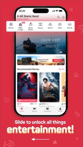 BookMyShow | Movies & Events для Android — скриншот 1
