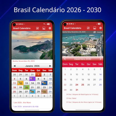 Brasil Calendário 2026 для Android — скриншот 1